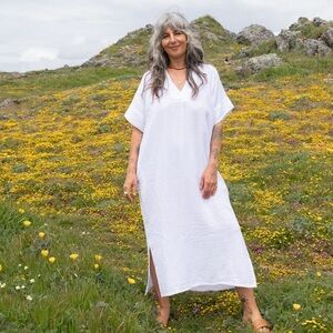 Honest Cotton Tulum Gauzy Crinkle Fabric Dress